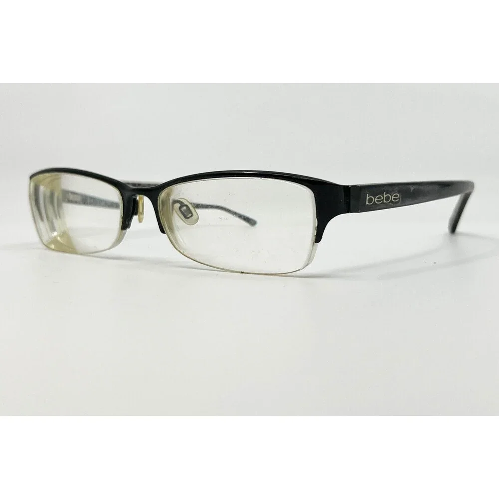 Bebe Eyeglasses Womens Black Leopard Print Agreeable BB5010 53-17-135